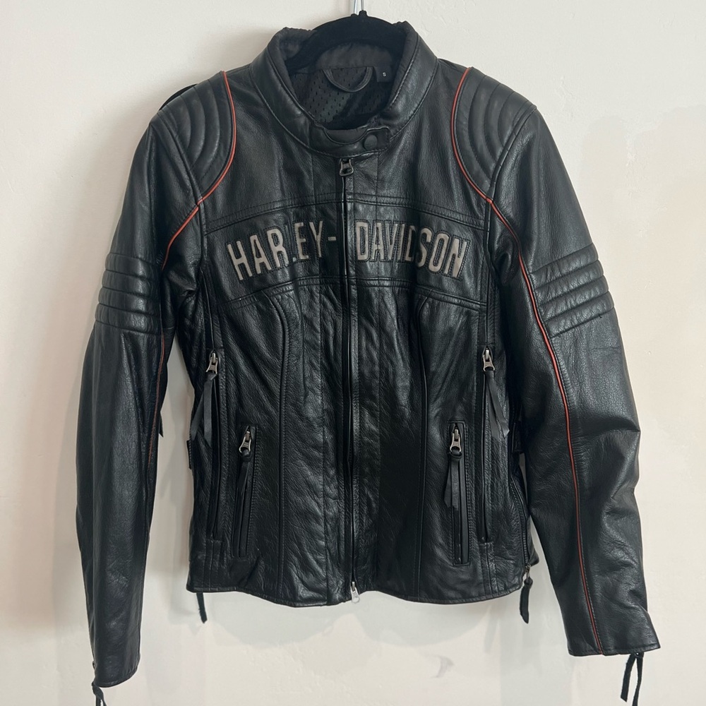 Harley Davidson Womens ECLIPSE Waterproof Reflective Leather Jacket S